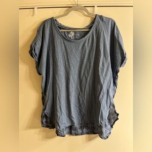 Anthropologie Blue Shirt - Pelcro Sz L